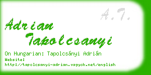 adrian tapolcsanyi business card